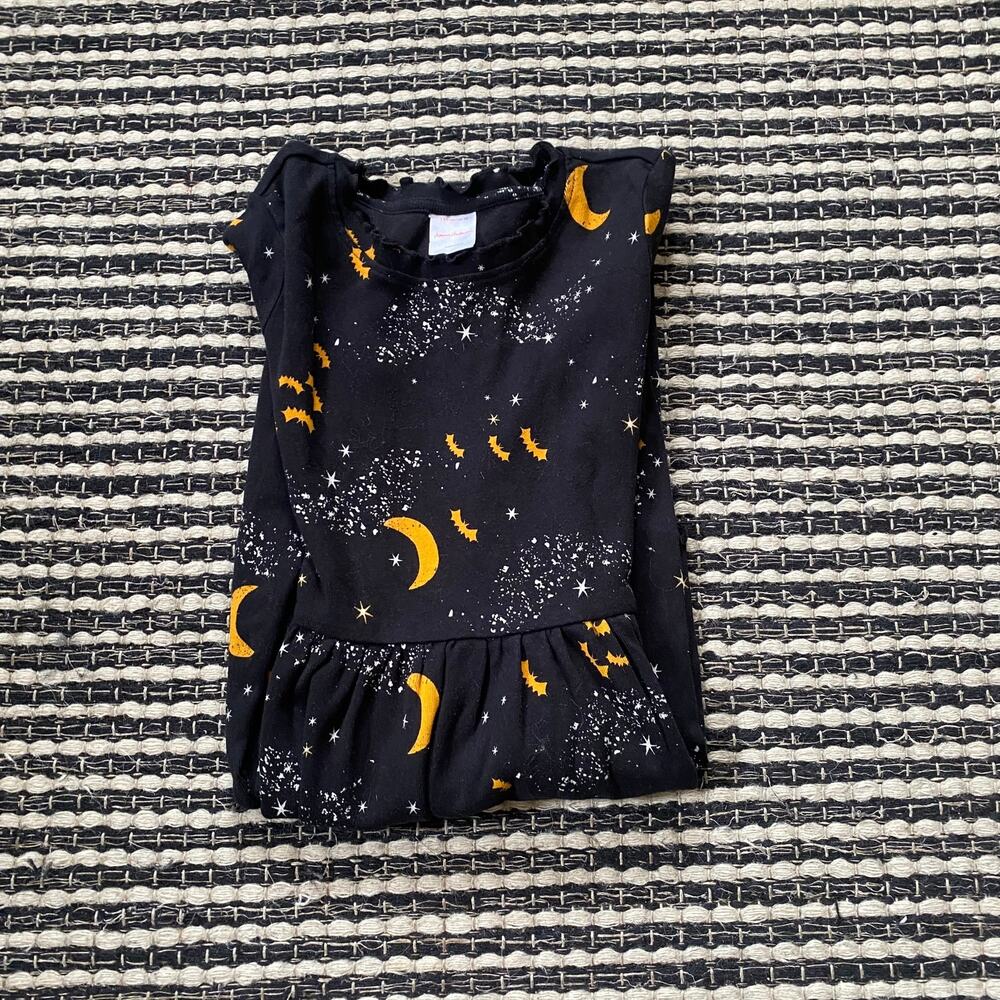 🌿Hanna Andersson Halloween Black Moon Night Dress 12